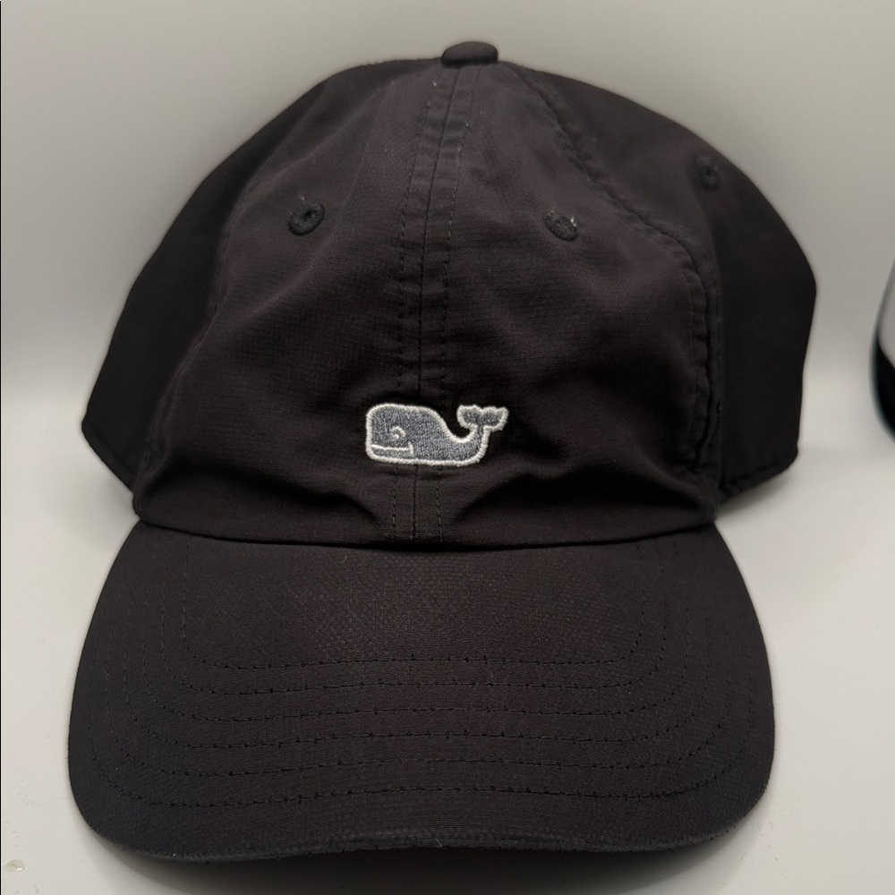 Vineyard Vines Dark Gray Whale Logo Hat